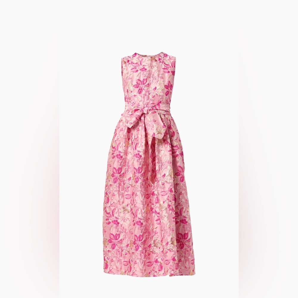 $635 Shoshanna

Serra Floral Metallic-Jacquard Midi-Dress size 6